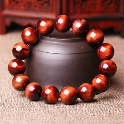 Red Tiger Eye 12mm Bracelet Front View