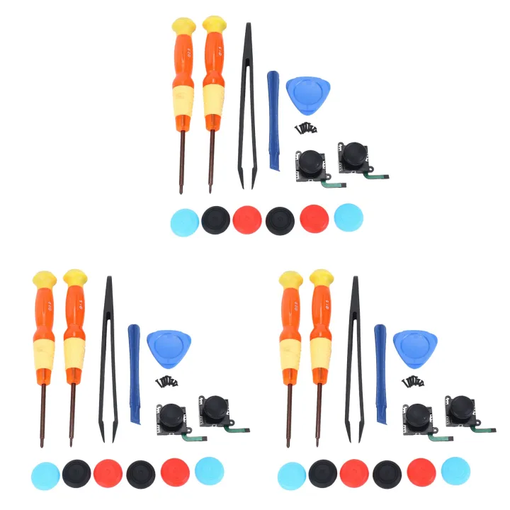 Kqueebee 3X Two Pack Analog 3D Joystick Replacement Switch, Right Switch(19 In 1)