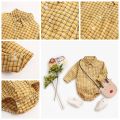 Cotton Baby Boys Bodysuits Plaid Fashion Infant Clothes Newborn Baby Long Sleeve Jumpsuits Casual. 