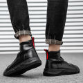 【ALLGOOD】Men Leather Boots New Martin Boots Shoes High Top Shoes Shoes for Men Casual Trend Ankle Boots Loafers Boot. 