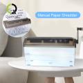 Quorrae Handheld Paper Shredder Portable Manual Paper Shredder 3mm Strip Cut for Home Office Stationery Transparent Window Easy to Use Compact Design A4 Size Documents Paper Cutting Tool. 