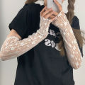 Lace Sunscreen Sleeve Summer Thin UV Protection Ice Sleeve Fashion Driving And Riding Ice Silk Arm Cover Moyao. 