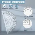 100 Pcs Math Protractors Plastic Protractor 180 Degrees Protractors Bulk for Classroom, Protractor Set for Eneering. 
