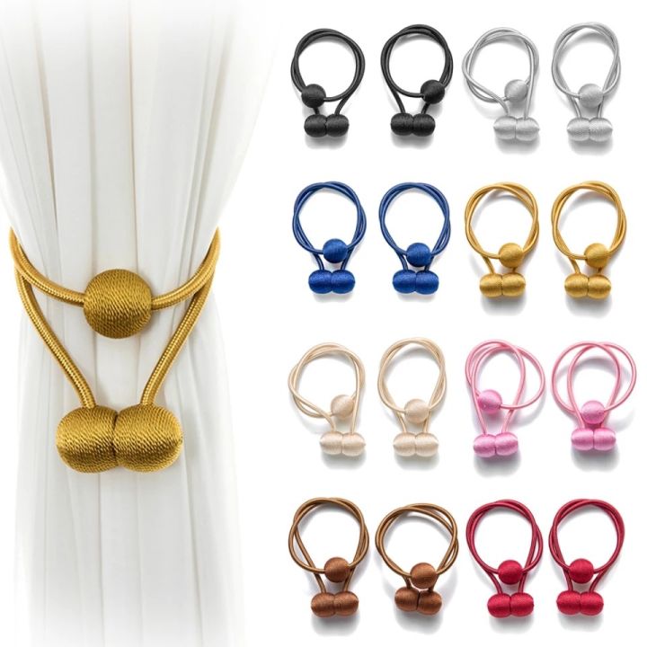 1 Pair Magnetic Curtain Tiebacks Decorative Rope Holdback Holder