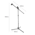 Microphone Stand Mic Stand Tripod Floor Stand Adjustable Mic Microphone Double Clip Holder Stage Microphone Stand. 