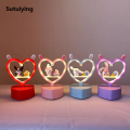 Sutuiying Kawaii Sanrio Night Light Cinnamoroll My Melody Cute Cartoon Kuromi Original KT Cat Children Glow Table Lamp Creative Toys for Girl gift. 