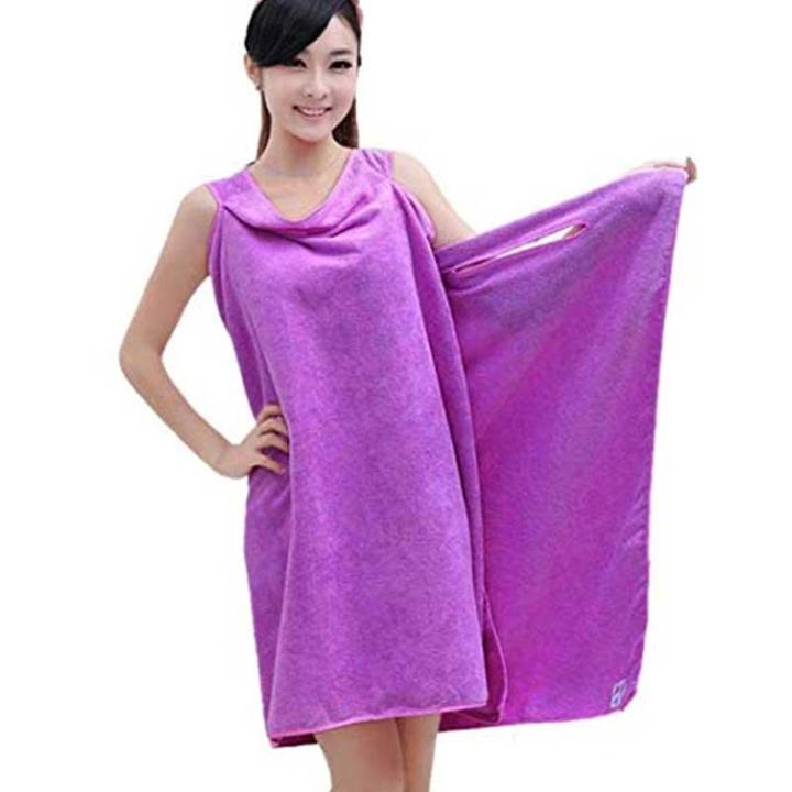 Ladies%20Wearable%20Microfiber%20Bath%20Towel%20Women%20Bathrobe(Fast%20Dry%20Wash%20Clothing%20Wrap)%20-%20Image%203