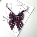 Japanese JK Tie Female Clothes Accessories Decorate Student Uniform Bow Tie Hand College Style Red Striped Ties for Girls. 