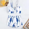 Steel Support Swimsuit Lace-up High Waist Bikini Set for Women Quick Dry Beachwear in Asia Swimsuit. 