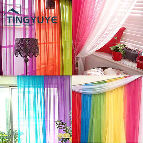 Lightweight Gauzy Valances Door Window Curtain Drape Sheer Home Wedding Decor