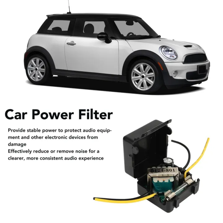 Car%20Power%20Filter%2012V%20Stereo%20Power%20Supply%20Filter%20Audio%20Noise%20Reducer,%20for%20Equalizers%20Amplifiers,%20Easy%20to%20Use%20-%20Image%202