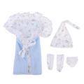 Fashion Hat Blanket Underpants Stocking -11'' Newborn Baby Dolls Blue. 