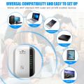 Wireless WiFi Repeater 300Mbps WiFi Extender Amplifier Booster Router 802.11N WPS Long Range 7 Status Light WiFi Repeater for PC. 