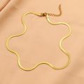 Gold Plated Snake Chain for women Blade Chain Choker gold jewellery girls Necklace Flat Snake Chain. 
