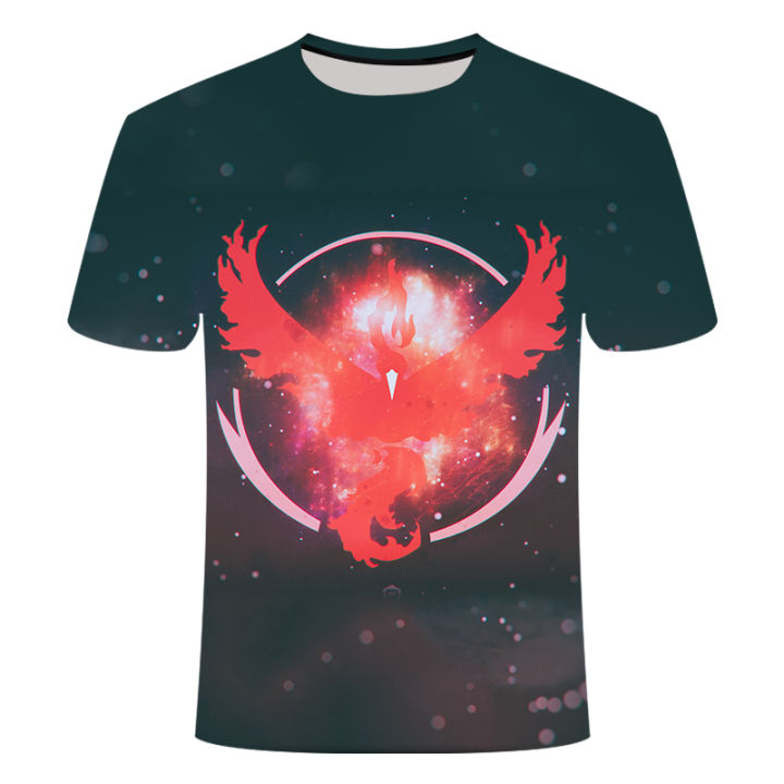 3D%20printed%20phoenix%20bird%20pattern%20MEN'S%20summer%20T-shirt%20fashion%20casual%20fun%20o%20collar%20oversized%20short-sleeved%20T-shirt%20clothing%20-%20Image%206