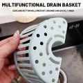 Kitchen Cutlery Drainge Drying Shelf Multifunction Toiletry Makeup Box Strong Bearing Organizer Removable Faucet Item Rack Snap-on Sink Storage Basket. 