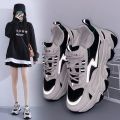 Dad Shoes Women ins Tide 2024 Summer New All-Match Platform Height Increasing Casual Sneaker Female Student Shoes. 