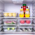 Fridge Storage Box Container With Lid Fresh Keeping Transparent Fruits Box Food Seal Container Organization With Removable Drain Plate. 