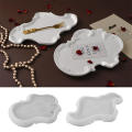 DIY European Style Relief Jewelry Dish Mold Silicone Mold For Crystal Cement Resin Tray Crystal Concrete Resin Mold For Home Decor Silicone Mold For Vintage Lace Tray DIY European Style Relief Jewelry Storage Dish Mold. 