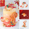 Chinese Style Happy New Year Cake Per Phoenix Per Birthday Cake Decoration Supplies For Mon Dad Birthday Party. 