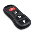 KEYYOU For NISSAN Pathfinder Titan Versa Maxima Frontier Xterra Murano INFINITI 3 Buttons Remote Car Key Shell Case. 