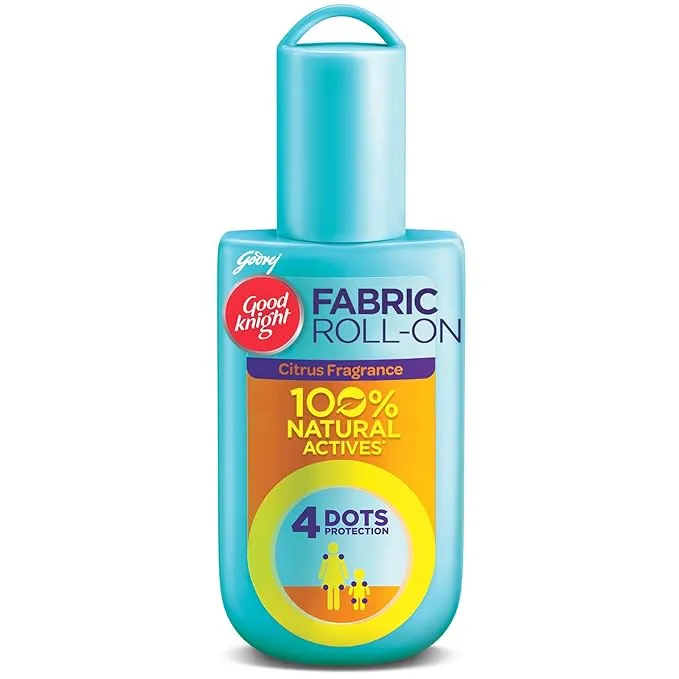 Good Knight Citrus Fragrance Mosquito Repellent Fabric Roll-On/ Paediatrician Certified 8-Hour Protect/Baby safe - 8ml