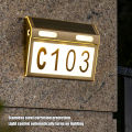 Solar House Number Display, Waterproof Solar Address Sign Fast Heat Dissipation LED for Enclosure. 