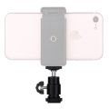 Phone Clip Holder 360 Ball Head Hot Shoe Adapter Mount. 