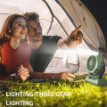 Multifunctional Camping Fan with LED Light 6 in-ch U-SB Batt-ery Operated Fan Ceiling Tent Light with 3 Lighting Modes & 3 Adjustable Wind Speed for Home Office Camping Picnic Fishing. 