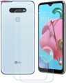 [2-Pack] for LG Q51 Tempered Glass Screen Protector, 9H Hardness Anti-Scratch Anti-Fingerprint Anti-Bubble Compatible Full Coverage Clear Film for LG Q51 (6,5#34;). 