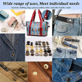 Leather Snap Fasteners Kit, 120 Set Metal Snap Buttons Press Studs with 6 Setting Tools, for Bracelets Jackets. 