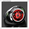 ShopSphere Ring Naruto Akatsuki Uchiha Sasuke Itachi Sharingan Cosplay Rings For Women Men Can Adjustable. 