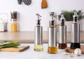 Olive Oil Dispenser Reservoir Tank Soy Sauce Vinegar Wine Oil Bottle Glass Oil Control Pot Seasoning Bottle, 10.1 fl oz (300 ml). 