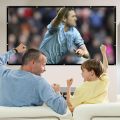 Portable Projector Screen for Home Theater Outdoor HD White Foldable Anti-Crease (84Inch). 
