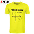 REM tee New T shirt Men Feeling Good Tees Friends Don't Let Friends Drink and Derive Sarcastic Humor Funny Math T-Shirt. 