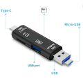 5 in 1 Memory Card Reader with USB 3.0 Type C/USB/Micro USB SD OTG Multi Adapter & Converters Data Transfer. 