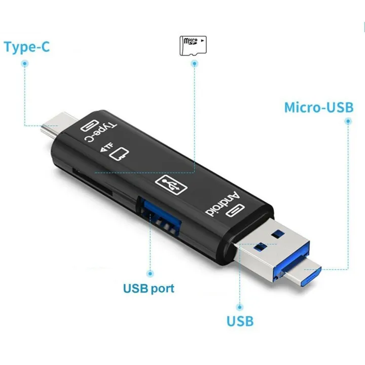 5%20in%201%20Memory%20Card%20Reader%20with%20USB%203.0%20Type%20C/USB/Micro%20USB%20SD%20OTG%20Multi%20Adapter%20&%20Converters%20Data%20Transfer%20-%20Image%203