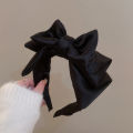 Sweet Black Bow Knot Hairband Temperament Elegant Headband For Women Korean Style Fashion Headdress Girls Hair Accessories. 