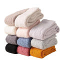 Calf-Length Socks Coral Fleece Socks Warm Socks Solid Color Soft Socks Long Socks Socks Winter Warm Socks for Home Socks Sleepwear Socks Lounge Socks Indoor Socks Cold Weather Socks. 