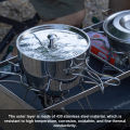 CAMPINGMOON Stainless Steel Pot Compact and Versatile Cookware for Camping and Hiking. 