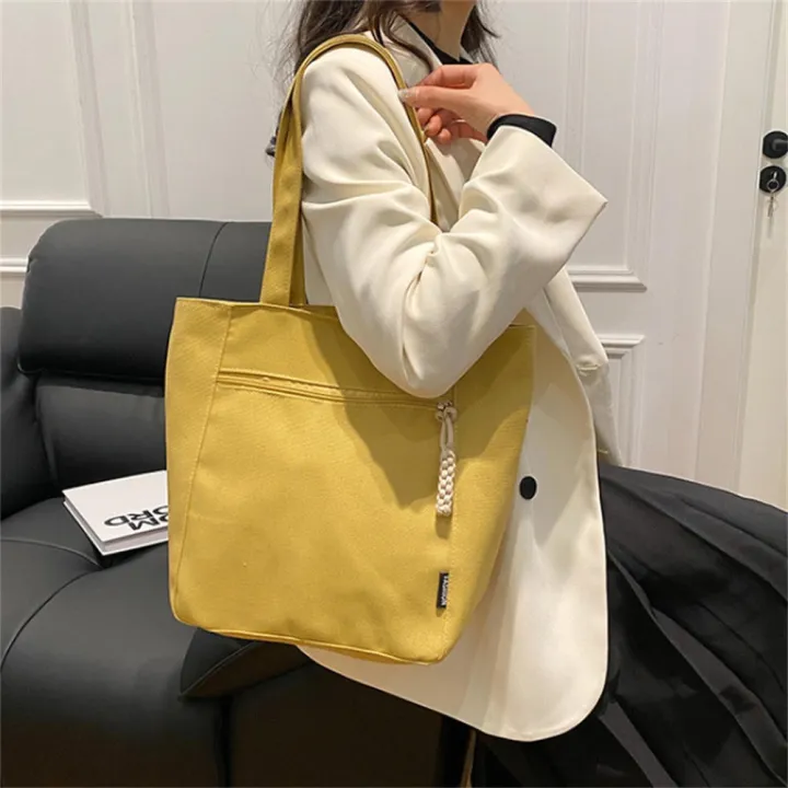 Large%20Capacity%20Canvas%20Tote%20Bag%20Versatile%20Zippered%20Advanced%20Sense%20Work%20Commuter%20Bag%20Designer%20College%20Bag%20for%20Work%20Commuting%20Student%20Outfit%20Practical%20Handbag%20Women%E2%80%99s%20Accessory%20Casual%20Carryall%20-%20Image%206