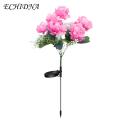 Auto On/off Solar Path Light 7-head Peony Flower Solar Garden Light for Outdoor Decor Waterproof Pathway Light with Auto On/off Feature No Wiring Needed Landscape Decor Lamp. 