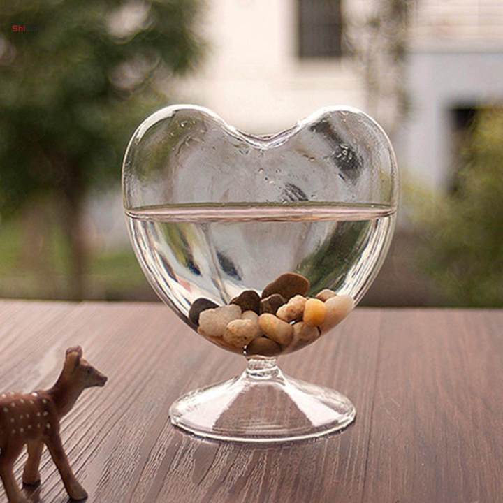 Clear Glass Vase Flower Arrangement Desk Planter for Living Room Party