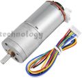 1Pcs 25GA370 DC 12V Micro Gear Reduction Motor with Encoder Speed 10-500RPM Dial Reducer D-shaped Double Axes High Quality. 