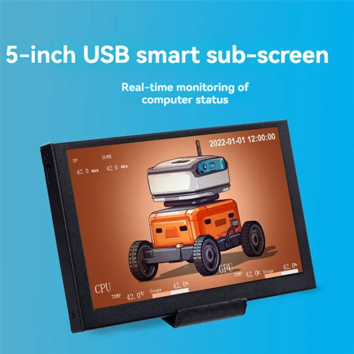 BRADOO 5-Inch USB-C Sub-Screen Chassis IPS Computer Sub-Screen Graphics ...