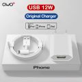 Original 12W USB Charger For APPLE iPhone 11 12 Pro Max XS Max XR 7 6 6S 8 Plus iPad SE Lightning Cable Fast Charging Adapter. 