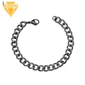 Lightweight Bracelet Stylish Stainless Steel Cuban Chain Bracelet for Men Hip Hop Club Party Wrist Jewelry Solid Color Polished Design Favorite Hollow Out Bracelet. 