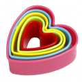 Heart Shape Cookies Cutter - 5 Pcs - Multi Color 5pcs/set Cookies Cutter Frame Fondant Biscuit Cake Mould DIY Star Chirstmas Tree Round Heart Flower Mold Cookie Maker. 
