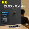 Baseus GaN5 20W Transparent Fast Charger Withness the Technology Quick Charge 4.0 3.0. 