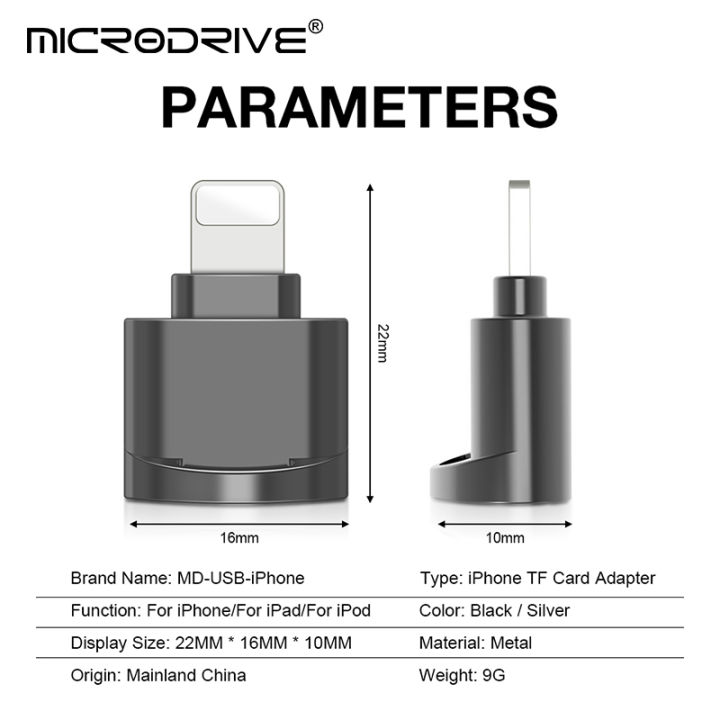 Usb%20flash%20drive%20adapter%20for%20iPhone%20/%20for%20iPad%20Micro%20mini%20SD%20memory%20card%20reader%20with%20Lightning%20insert%20-%20Image%204